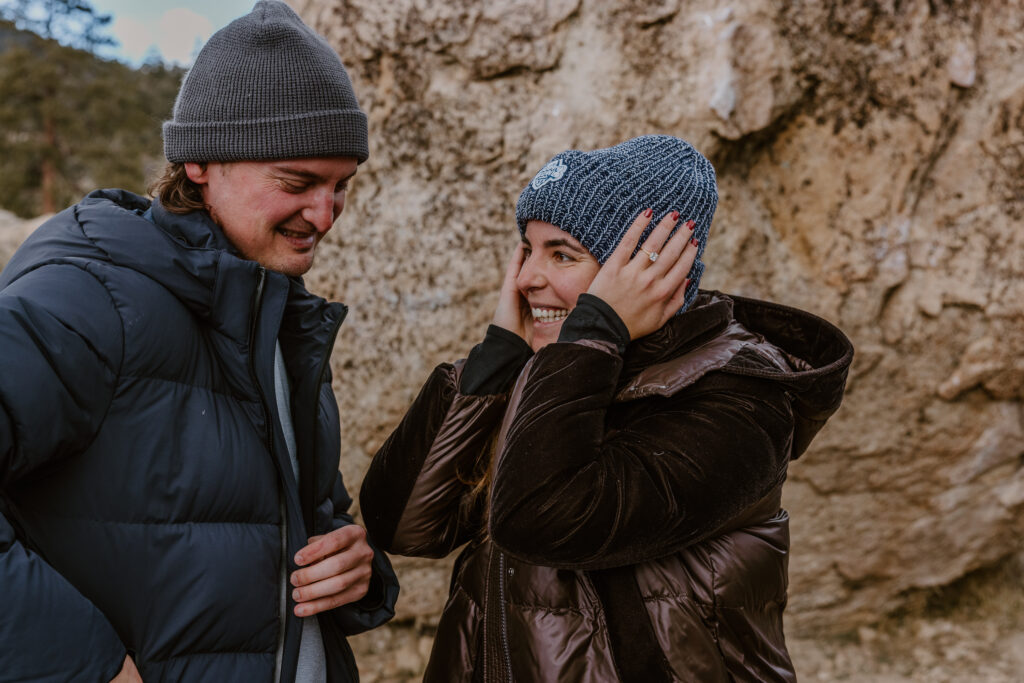 Big Bear surprise proposal photographer